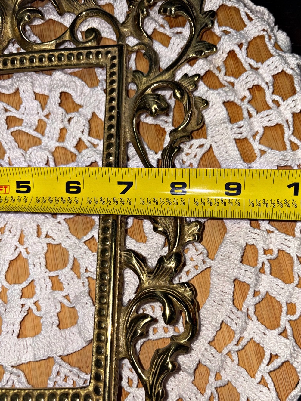 Virginia Metalcrafters Solid Cast Brass Rococo Picture Frame - Picture 4 of 5